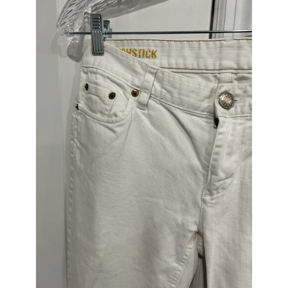 J.Crew Matchstick Womens White Denim Jeans Size 29R Straight Fit Classic Style - Picture 4 of 10